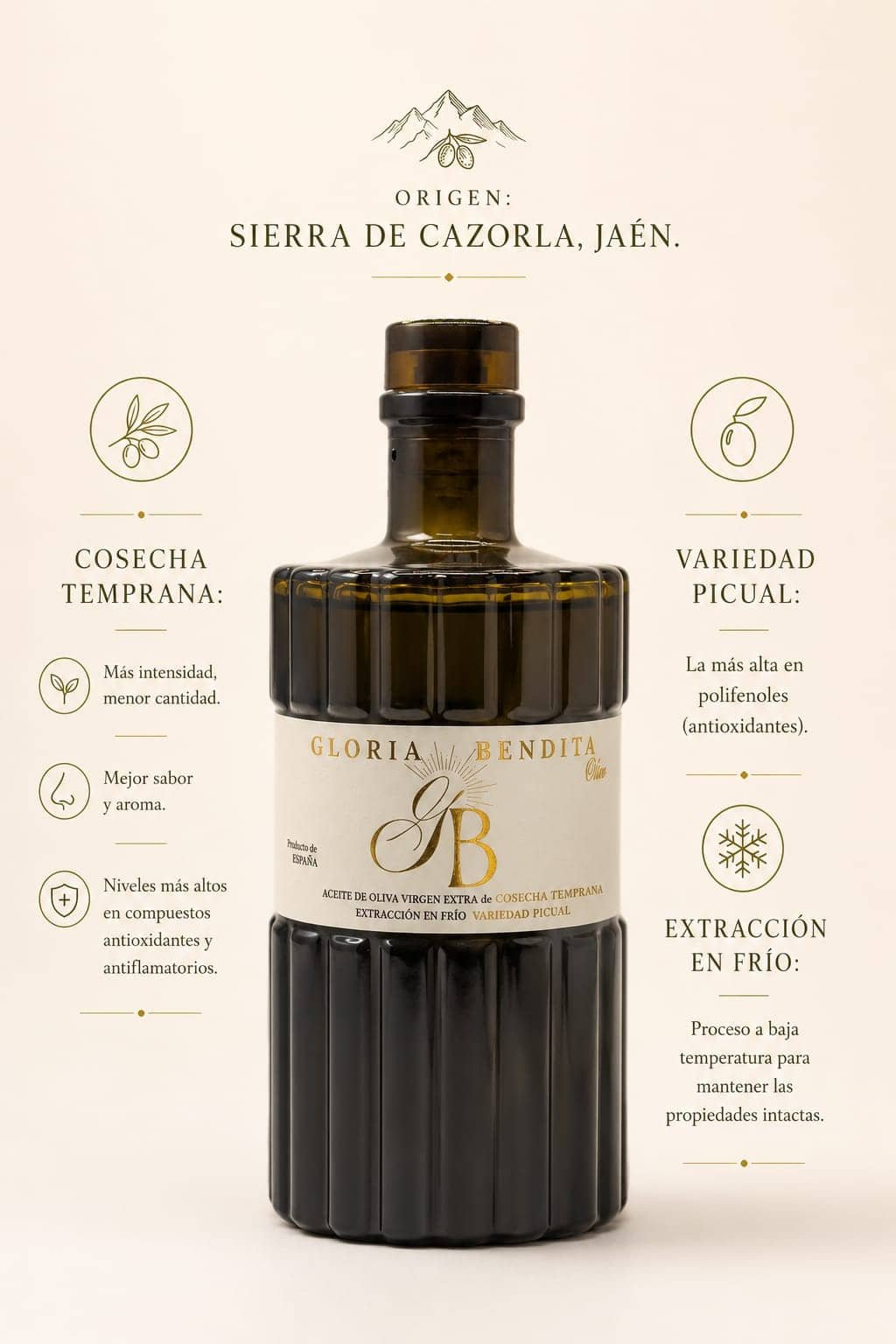 Cosecha Temprana Extracción en Frío 500ml: imagen 3